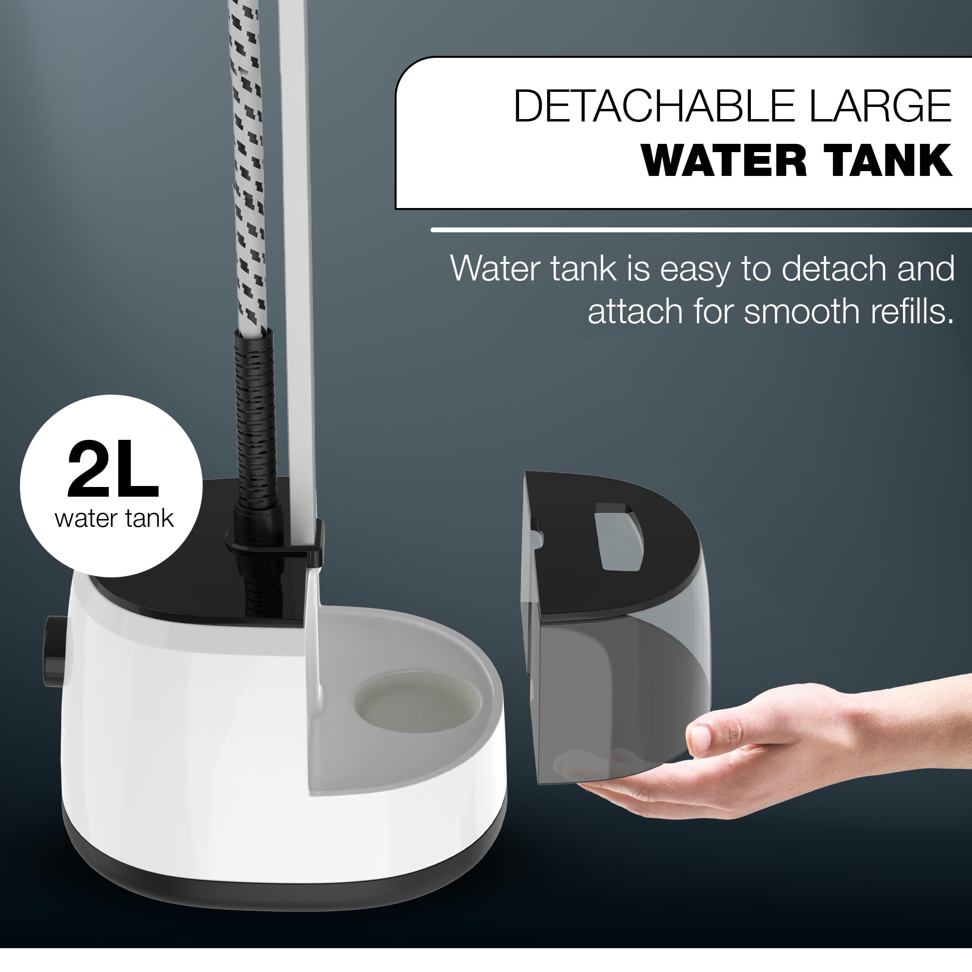 Nikai Garment Steamer 1800 W, 2 Stages, 2 Ltrs, 1 Years Warranty, โ White and Black Nikai Garment Steamer 1800 W, 2 Stages, 2 Ltrs, 1 Years Warranty, โ White and Black